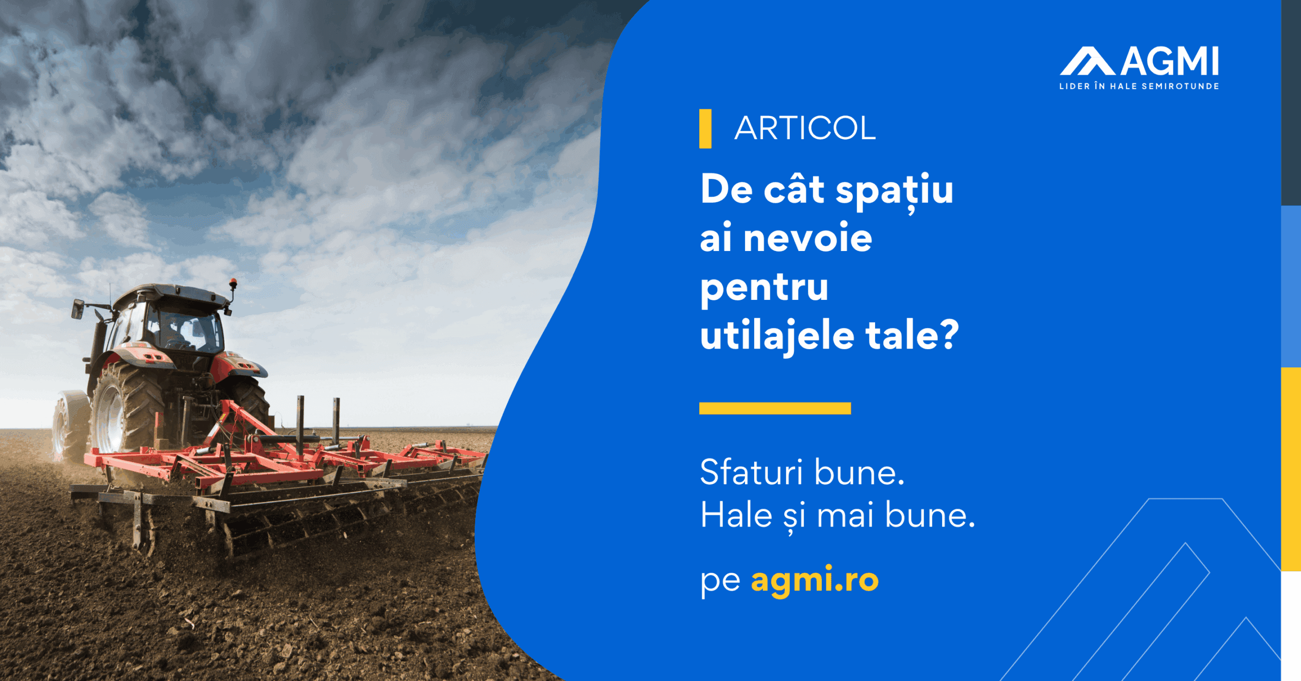 Garaj de utilaje | De cât spațiu ai nevoie pentru utilajele tale?